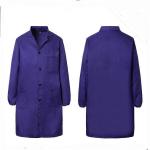 Durable TC Fabric Medical Lab Coats , Custom Logo Protective Dark Blue Lab Coat for sale