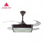 Brown 70 Watt Flush Mount Retractable Ceiling Fan Light With Remote 5250lm for sale