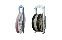 China Customized Cable Pulling Pulley Block Nylon Sheave Pulley 1-3 Sheave 1160mm Diameter supplier