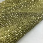 Classic 147cm Polyester Embroidered Sequin Mesh Fabric For Evening