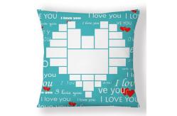 China Sublimation Textiles DIY I Love You Pillow Cases Wholesale Sublimation Pillow Cover Blanks supplier