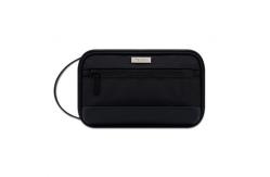 China Double Layer Tech Storage Pouch , Black Electronic Organizer Bag supplier