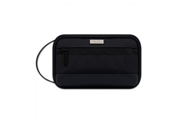 Double Layer Tech Storage Pouch , Black Electronic Organizer Bag