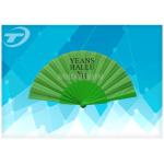 Customized Fabric Folding Hand Fans , 23cm Fabric Folding Fans for sale