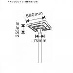 LED Solar Garden Light Pole Posts Lamps OEM Solar Pillar Street Light