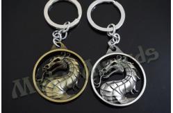 China Dragon Designed Zinc Alloy Metal Key Chains Metal Keyrings Antique Gold Silver Plating supplier
