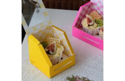 China Customizable Colorful Cupcake Packaging Box with Window supplier