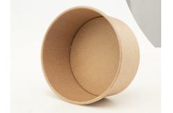 China Recycled Custom Disposable Kraft Bowls With Pp Lid Stocked For Salad supplier