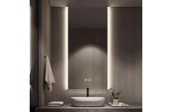 China Smart LED Hotel Bathroom Vanity Mirrors Wall Mounted Frameless Defogger Dimmer supplier