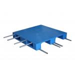 Blue Industrial Plastic Pallet Hygienic Washable With Steel Tube for sale