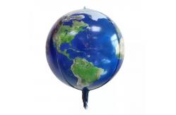 China Wedding Birthday Round Aluminum Foil Balloons Helium Inflatable 4D Earth Series 22inch supplier