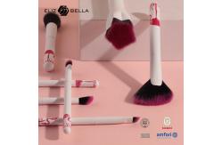 China 3D Printing Wooden Handle Makeup Brushes 7pcs Two Tones Synthetic Hair OEM supplier