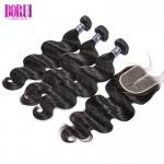 4*4 Middle Part Body Wave Human Hair Lace Closure , Brazilian Hair Extensions for sale