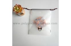 China Translucent PE EVA Drawstring Plastic Pouches For Towels Socks supplier