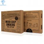 Custom Big Printing Logo Color Portable Folding Corrugated Black Mailing Shipping Boxes for sale