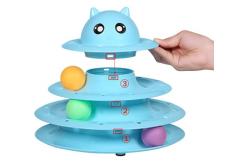China Interactive Cat Toy Roller 3-Level Turntable Amazon Fun Mental Physical Exercise Puzzle supplier
