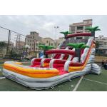 Palm Tree Double Lane 18Oz Inflatable Water Games Slide