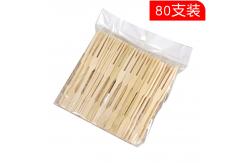 China biodegradable Double Prong Mini Bamboo Appetizer Forks 3.5 Inch supplier