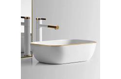 China Single Handle Brushed Brass Sanitary Ware Faucet For Bathroom Basin supplier