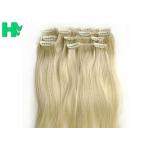 Bright Blonde Synthetic Human Hair Extensions No Chemical Processed Virgin Hair for sale