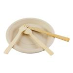 Smooth Surface 100% Bamboo Disposable Wooden Cutlery 100pcs 300pcs for sale