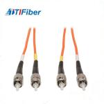 Duplex Multimode Fiber Patch Cord , 62.5/125 ST/ST Fiber Optical Cable Durable for sale