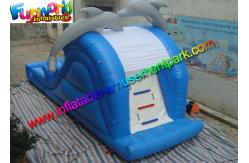 China 18 OZ Home Mini Doplhine inflatable water slides for pools supplier