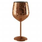 Etched 304 Stainless Steel Wine Goblets New Design Copper Plated Red Wine Glass for sale