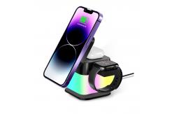 China 4-in-1 Rotational Wireless Charging Station with RGB Light supplier