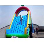 Inflatable Amusement Park Games 7m Blue Rock Climbing Mountain For Kids for sale