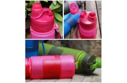 China 650ML Odorless Leak Proof Silicone Folding Bottle supplier