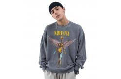 China Men'S Acid Wash Jumper Cotton Plain Custom Crewneck Sweatshirt 3d Full Printed supplier