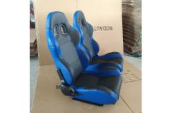 China Adjustable Race Car Seats Blue Pvc Seats Single Adjuster And Single Slider supplier