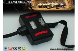 China 28000 Lux 3W IP68 Waterproof Mining Cap Lights with Warning Light Battery Box supplier