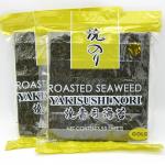 Golden Roasted Yaki Nori Seaweed Crispy 50 Nori Algae Sheets for sale