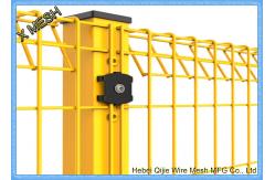 China Powder Coated Welded Iron Wire BRC Garden Fence With V Shape Clamp supplier