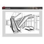 Speed 100 fpm Elevator Escalator With Round Handrail Inlet Cap And Clearly Contrasted Floor Plate for sale