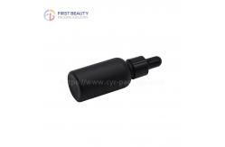 China Empty Essential Oil Dropper Glass Bottles Matte Black 5ml - 100ml supplier