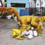 Amusement Park Life Size Robotic Dinosaur Animatronic Oviraptor for sale