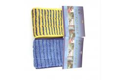 China 550GSM Blue Microfiber Wet Mop System With Hard Wire / Hard Silk Mop Head supplier