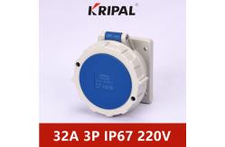 China IP67 3 Pole 16A Single Phase Panel Mounted Socket IEC standard supplier