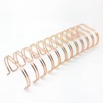 7/16'' Pitch 3:1 Rose Gold Wire Binding Double Spiral Wire Book Binding for sale