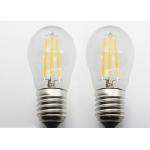 Bright Globe LED Filament Bulb , Warm White Filament LED Bulb Glass 3300K
