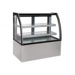 Curved Glass 59'' R404a Integral Refrigerated Bakery Display Case Ventilated for sale