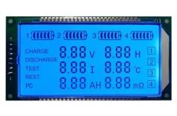 China Custom LCD Segment Display Module HT1621 TN Positive Blue Backlight For Charger supplier