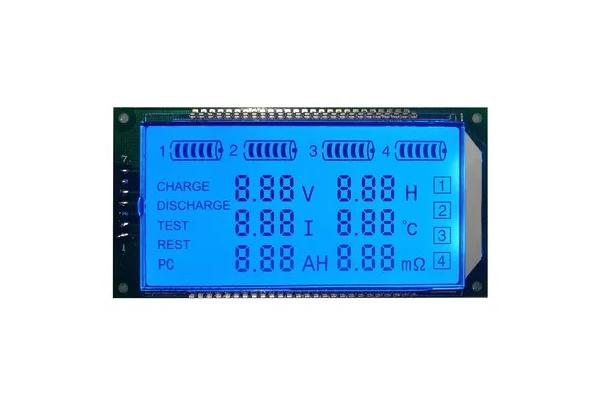 Custom LCD Segment Display Module HT1621 TN Positive Blue Backlight For Charger