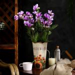 Pink Yellow Purple Colored Flower Fake Jasmine Vintage Lifelike Potted Plants for sale