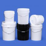 Food Grade 5 Gallon Plastic PP Round Pail Paint Buckets with Lids and Iron Handle for sale