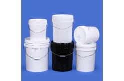 China liquid fertilizer PP Round Plastic Bucket With Lid Handle Printing with Heat Transfer supplier