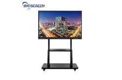 China 86in Interactive Whiteboard Stand 150KG Flat Panel Mobile Rolling Flat Screen Tv Stand supplier